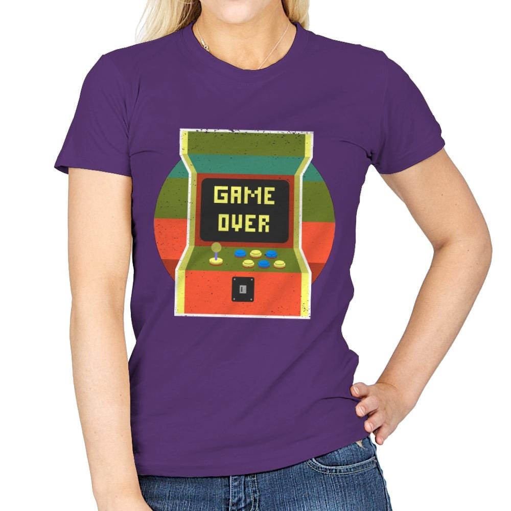 Video Game Over - Womens T-Shirts RIPT Apparel Small / Purple