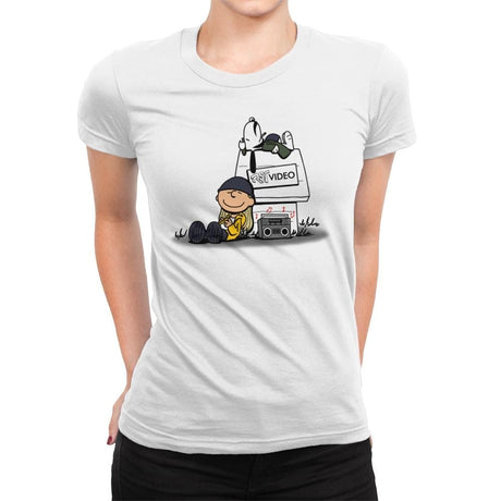 Video Store Nuts - Womens Premium T-Shirts RIPT Apparel Small / White