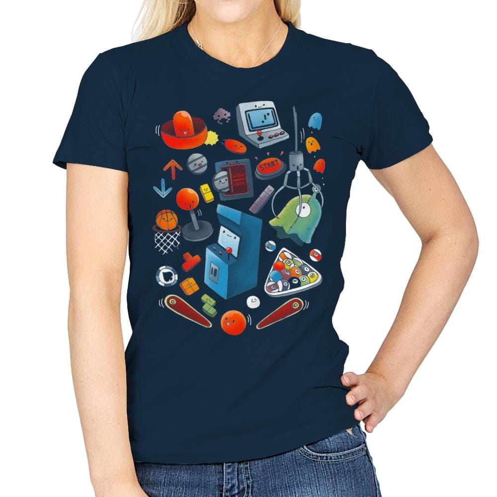 Videogame World - Womens T-Shirts RIPT Apparel Small / Navy