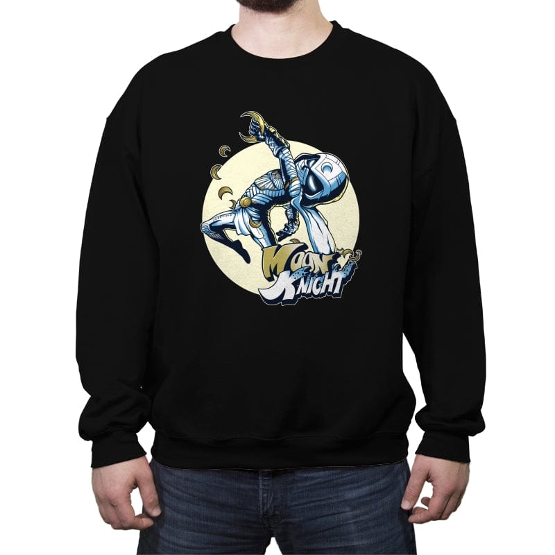 Viewtiful Moon - Crew Neck Sweatshirt Crew Neck Sweatshirt RIPT Apparel Small / Black