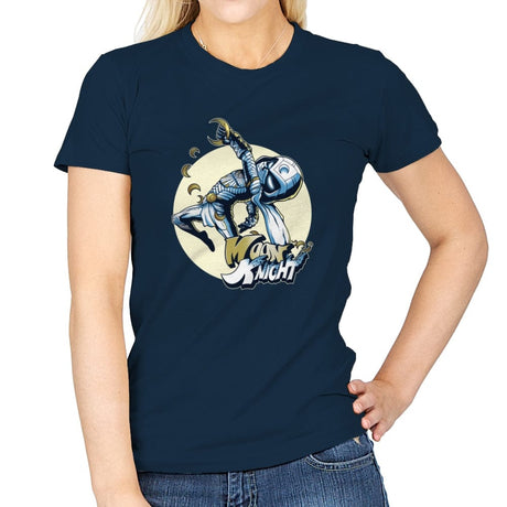 Viewtiful Moon - Womens T-Shirts RIPT Apparel Small / Navy