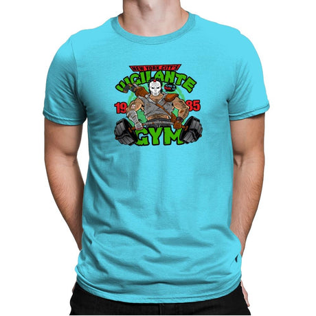 Vigilante Gym Exclusive - Mens Premium T-Shirts RIPT Apparel Small / Tahiti Blue