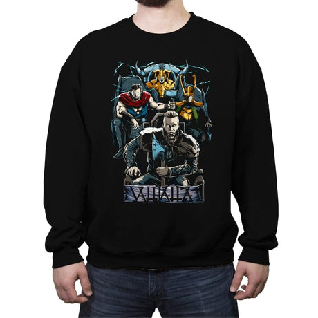 Viking Ancestors - Crew Neck Sweatshirt Crew Neck Sweatshirt RIPT Apparel Small / Black