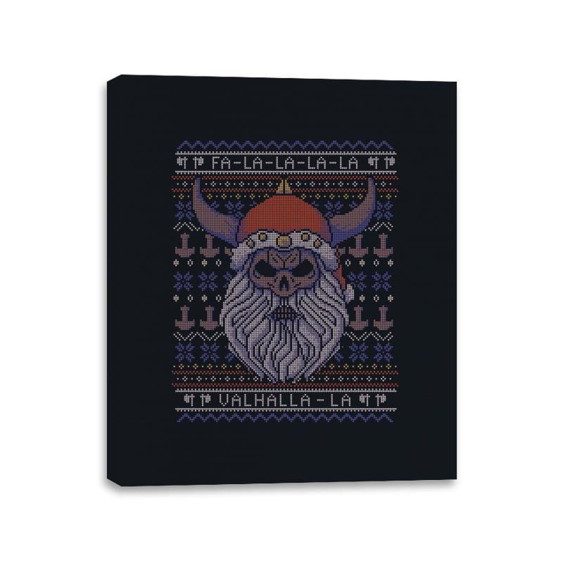 Viking Christmas - Ugly Holiday - Canvas Wraps Canvas Wraps RIPT Apparel 11x14 / Black