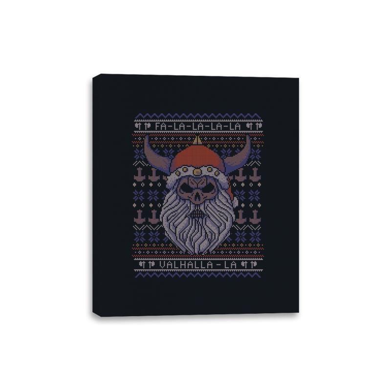 Viking Christmas - Ugly Holiday - Canvas Wraps Canvas Wraps RIPT Apparel 8x10 / Black