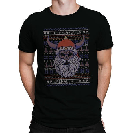 Viking Christmas - Ugly Holiday - Mens Premium T-Shirts RIPT Apparel Small / Black