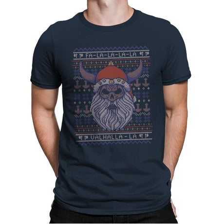 Viking Christmas - Ugly Holiday - Mens Premium T-Shirts RIPT Apparel Small / Indigo