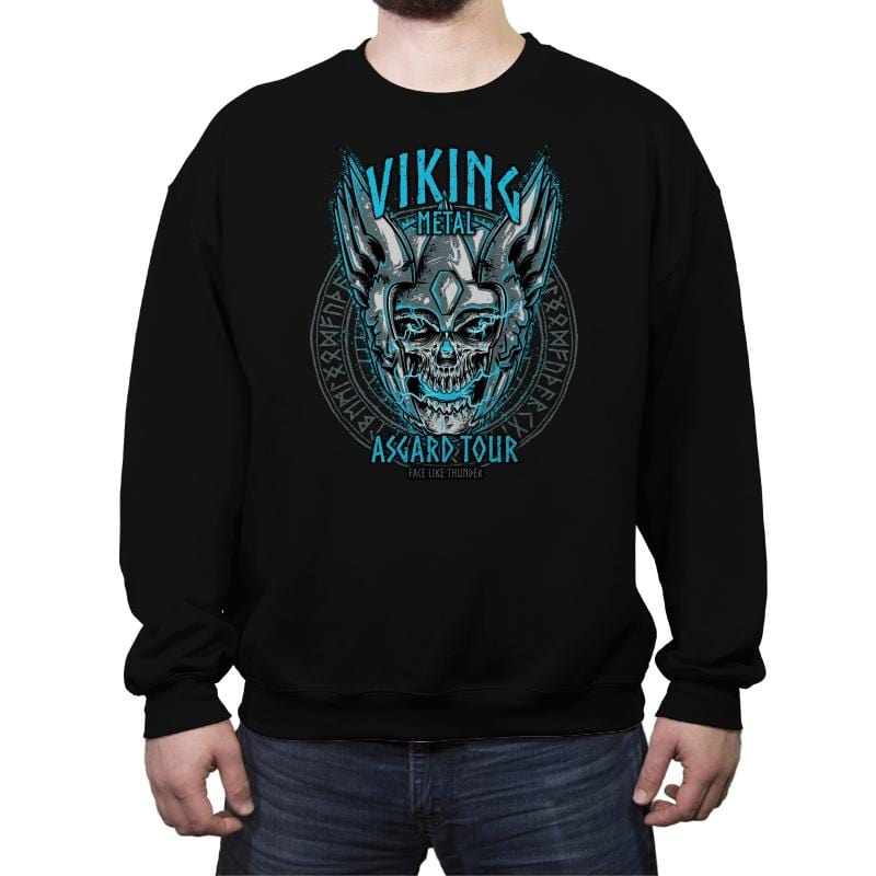 Viking Metal - Crew Neck Sweatshirt Crew Neck Sweatshirt RIPT Apparel Small / Black