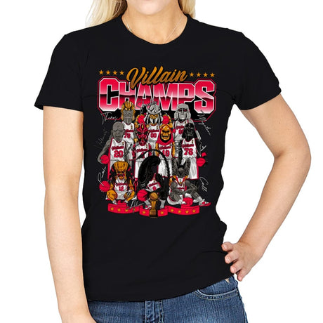 Villain Champs - Womens T-Shirts RIPT Apparel Small / Black