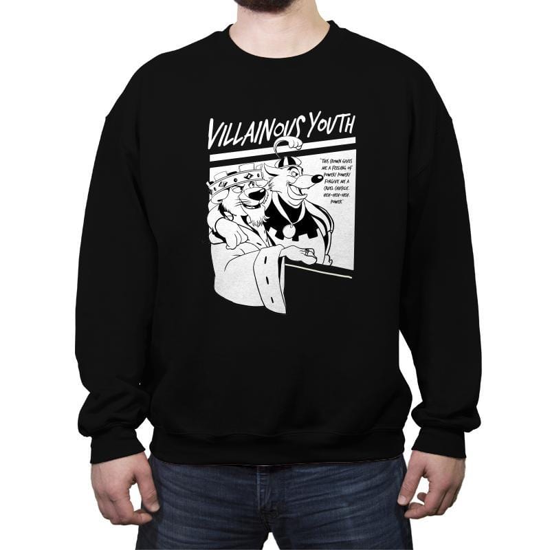 Villainous Youth  - Crew Neck Sweatshirt Crew Neck Sweatshirt RIPT Apparel Small / Black