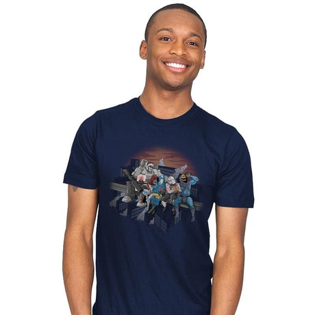 Villains Atop A Skyscraper - Mens T-Shirts RIPT Apparel