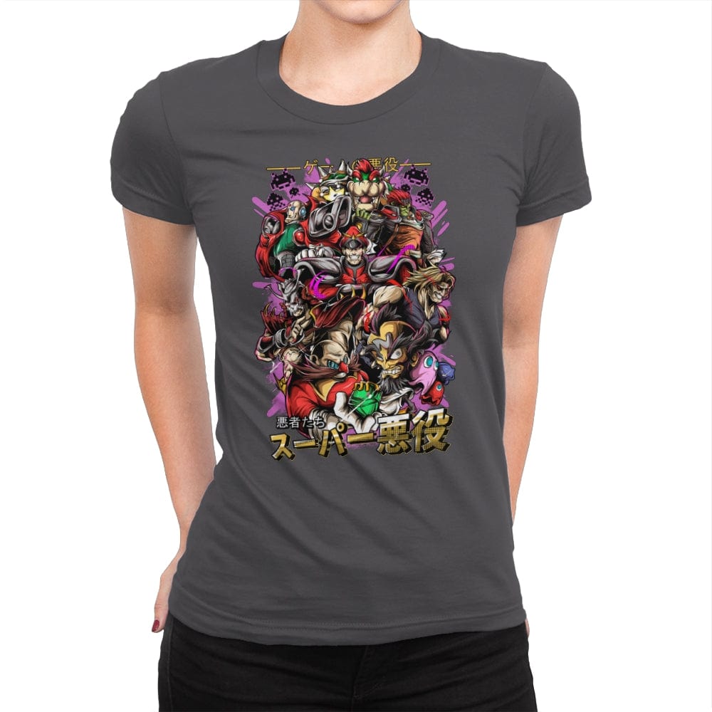 Villains Nostalgic Games - Womens Premium T-Shirts RIPT Apparel Small / Heavy Metal