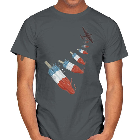 Vintage Bomb Pops - Mens T-Shirts RIPT Apparel Small / Charcoal