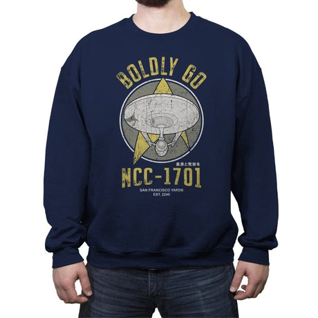 Vintage Explorers - Crew Neck Sweatshirt Crew Neck Sweatshirt RIPT Apparel Small / Navy
