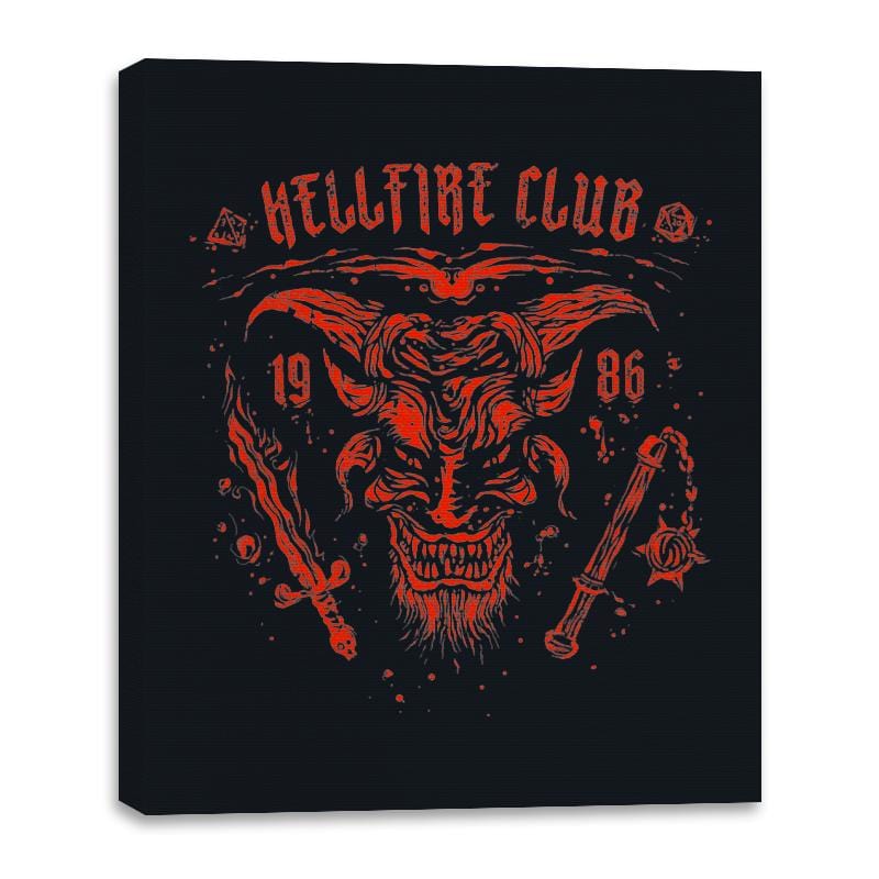 Vintage Hellfire  - Canvas Wraps Canvas Wraps RIPT Apparel 16x20 / Black