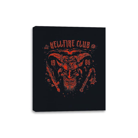 Vintage Hellfire  - Canvas Wraps Canvas Wraps RIPT Apparel 8x10 / Black