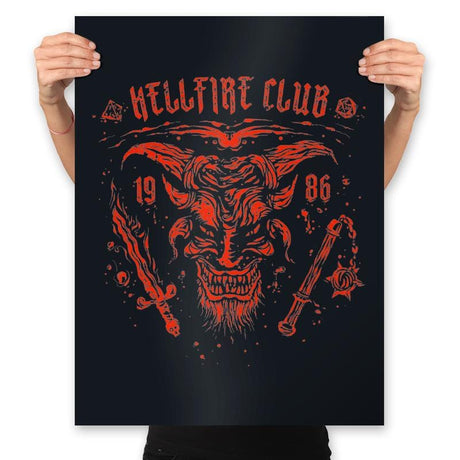 Vintage Hellfire  - Prints Posters RIPT Apparel 18x24 / Black