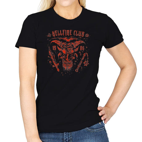 Vintage Hellfire  - Womens T-Shirts RIPT Apparel Small / Black