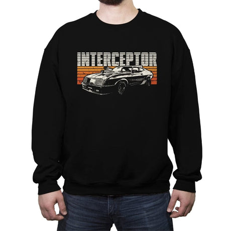 Vintage Interceptor - Crew Neck Sweatshirt Crew Neck Sweatshirt RIPT Apparel Small / Black