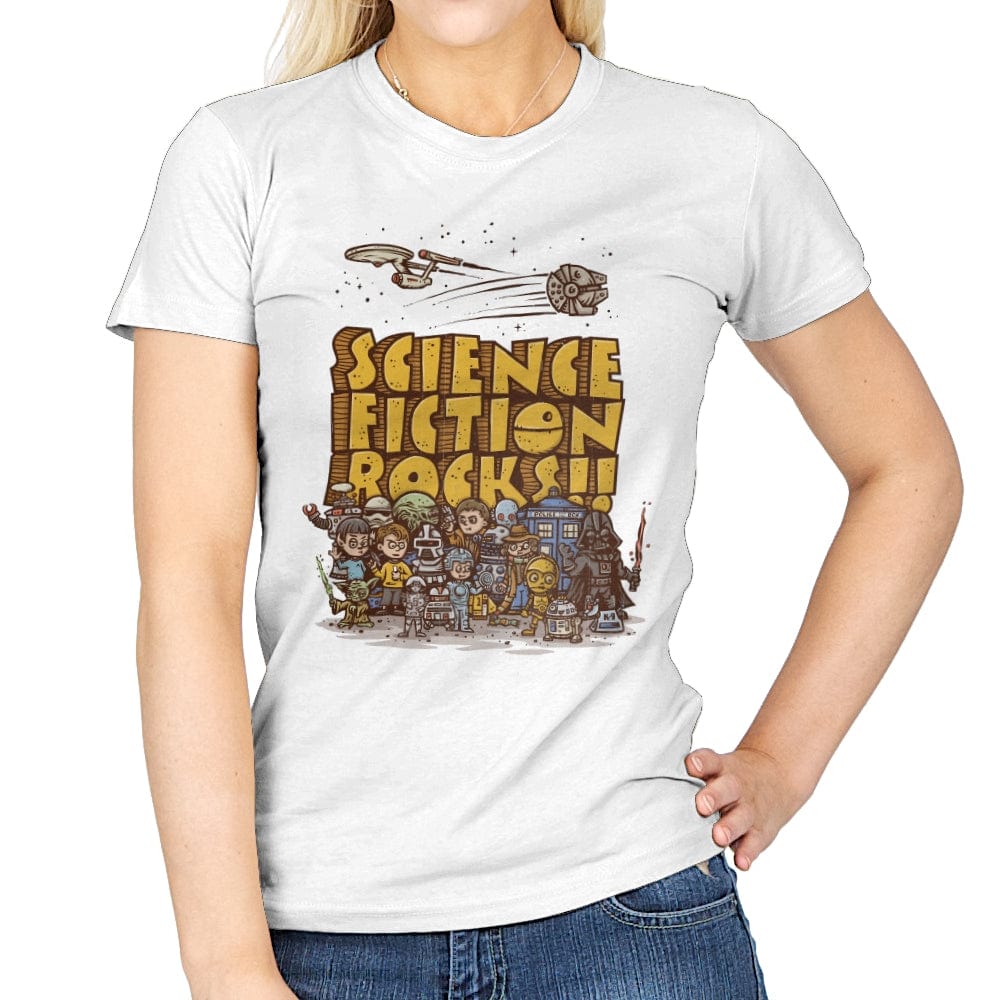 Vintage Science Fiction - Womens T-Shirts RIPT Apparel Small / White