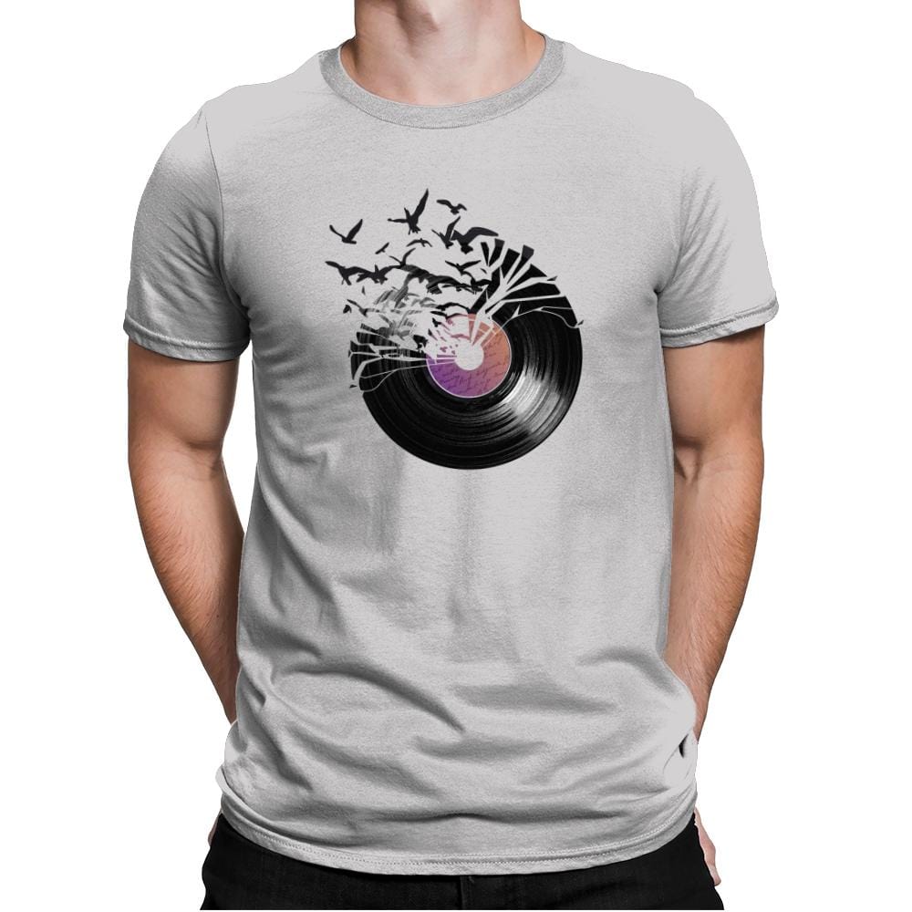 Vinyl - Back to Nature - Mens Premium T-Shirts RIPT Apparel Small / Light Grey
