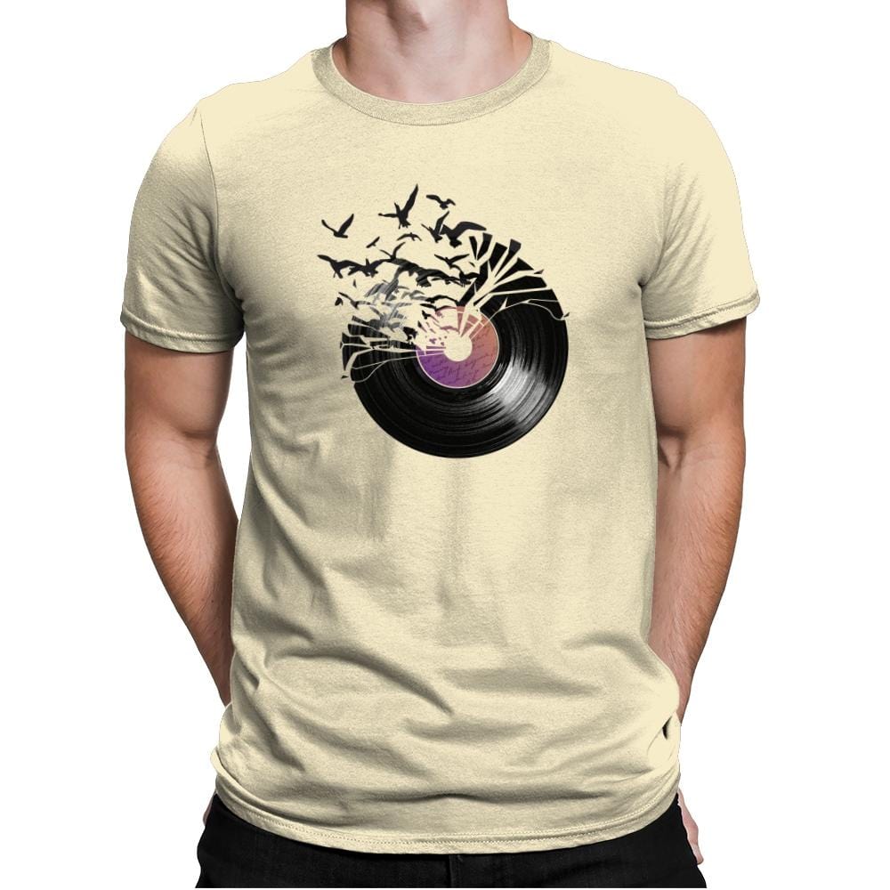 Vinyl - Back to Nature - Mens Premium T-Shirts RIPT Apparel Small / Natural