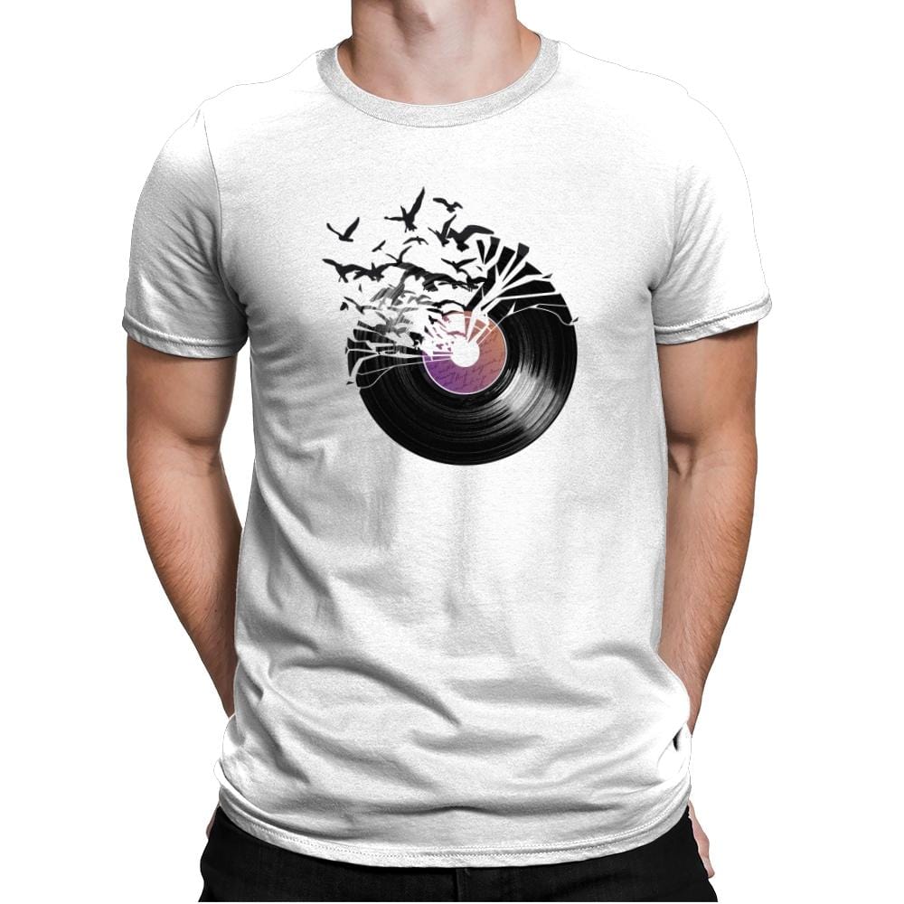 Vinyl - Back to Nature - Mens Premium T-Shirts RIPT Apparel Small / White