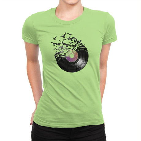 Vinyl - Back to Nature - Womens Premium T-Shirts RIPT Apparel Small / Mint