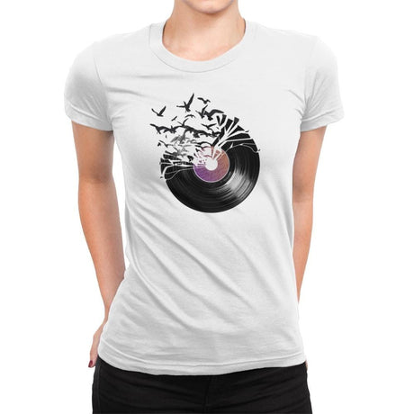 Vinyl - Back to Nature - Womens Premium T-Shirts RIPT Apparel Small / White