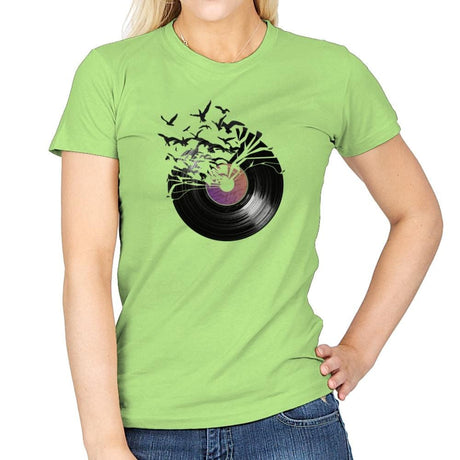 Vinyl - Back to Nature - Womens T-Shirts RIPT Apparel Small / Mint Green
