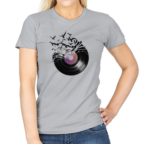 Vinyl - Back to Nature - Womens T-Shirts RIPT Apparel Small / Sport Grey