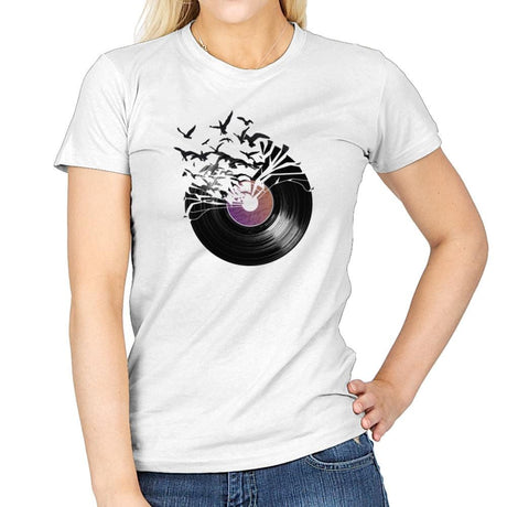 Vinyl - Back to Nature - Womens T-Shirts RIPT Apparel Small / White