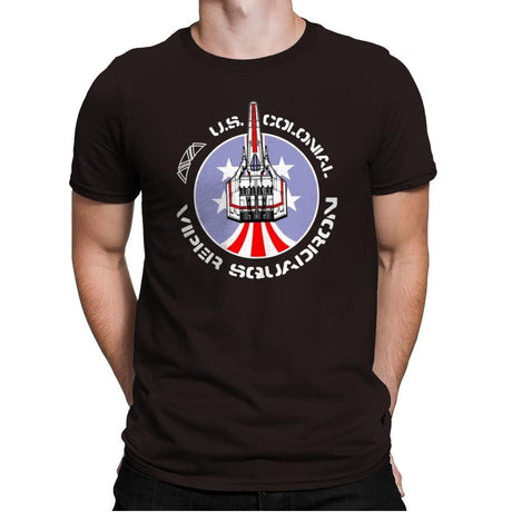 Viper Squadron - Mens Premium T-Shirts RIPT Apparel Small / Dark Chocolate