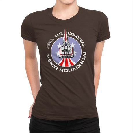 Viper Squadron - Womens Premium T-Shirts RIPT Apparel Small / Dark Chocolate