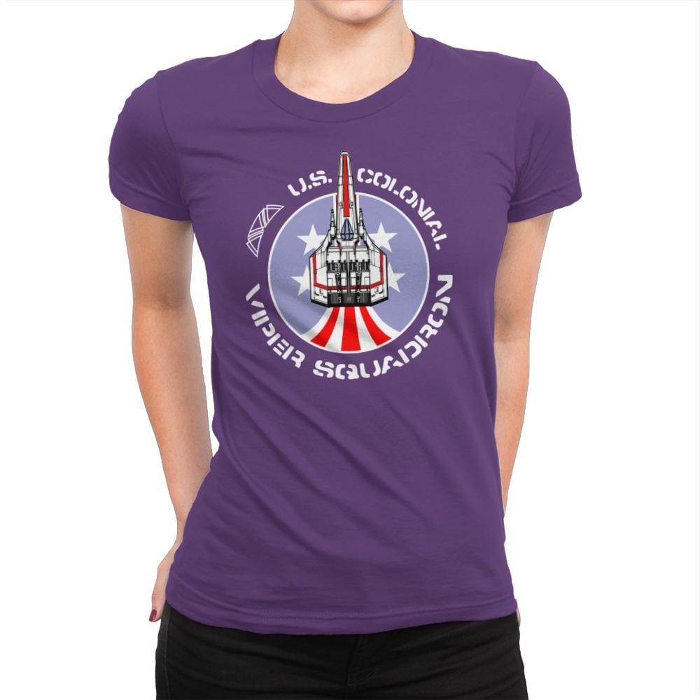 Viper Squadron - Womens Premium T-Shirts RIPT Apparel Small / Purple Rush
