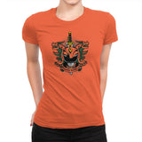 Viridis Draconis Monstrum - Zordwarts - Womens Premium T-Shirts RIPT Apparel Small / Classic Orange