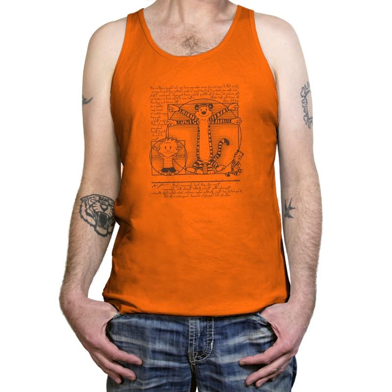 Virtruvian Buddies Exclusive - Tanktop Tanktop RIPT Apparel X-Small / Neon Orange