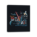 Visit a Space Station - Canvas Wraps Canvas Wraps RIPT Apparel 11x14 / Black