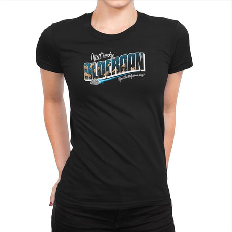 Visit Alderaan Exclusive - Womens Premium T-Shirts RIPT Apparel Small / Black