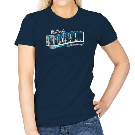Visit Alderaan Exclusive - Womens T-Shirts RIPT Apparel Small / Navy