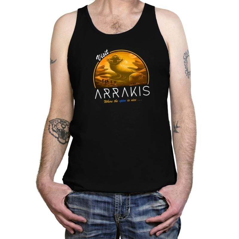 Visit Arrakis - Tanktop Tanktop RIPT Apparel X-Small / Black