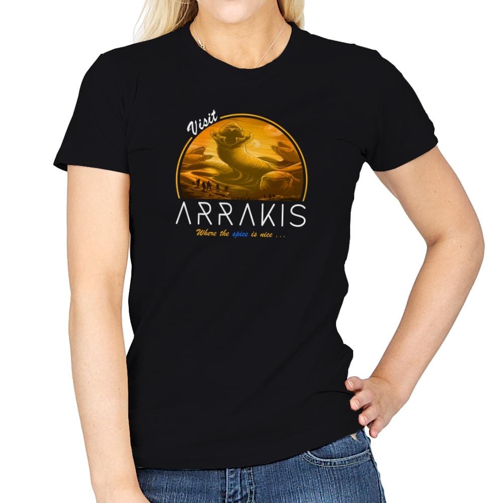 Visit Arrakis - Womens T-Shirts RIPT Apparel Small / Black