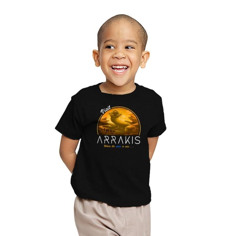 Visit Arrakis - Youth T-Shirts RIPT Apparel X-small / Black