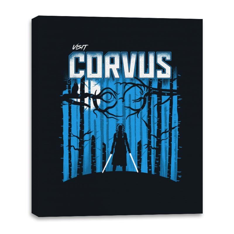 Visit Corvus - Canvas Wraps Canvas Wraps RIPT Apparel 16x20 / Black