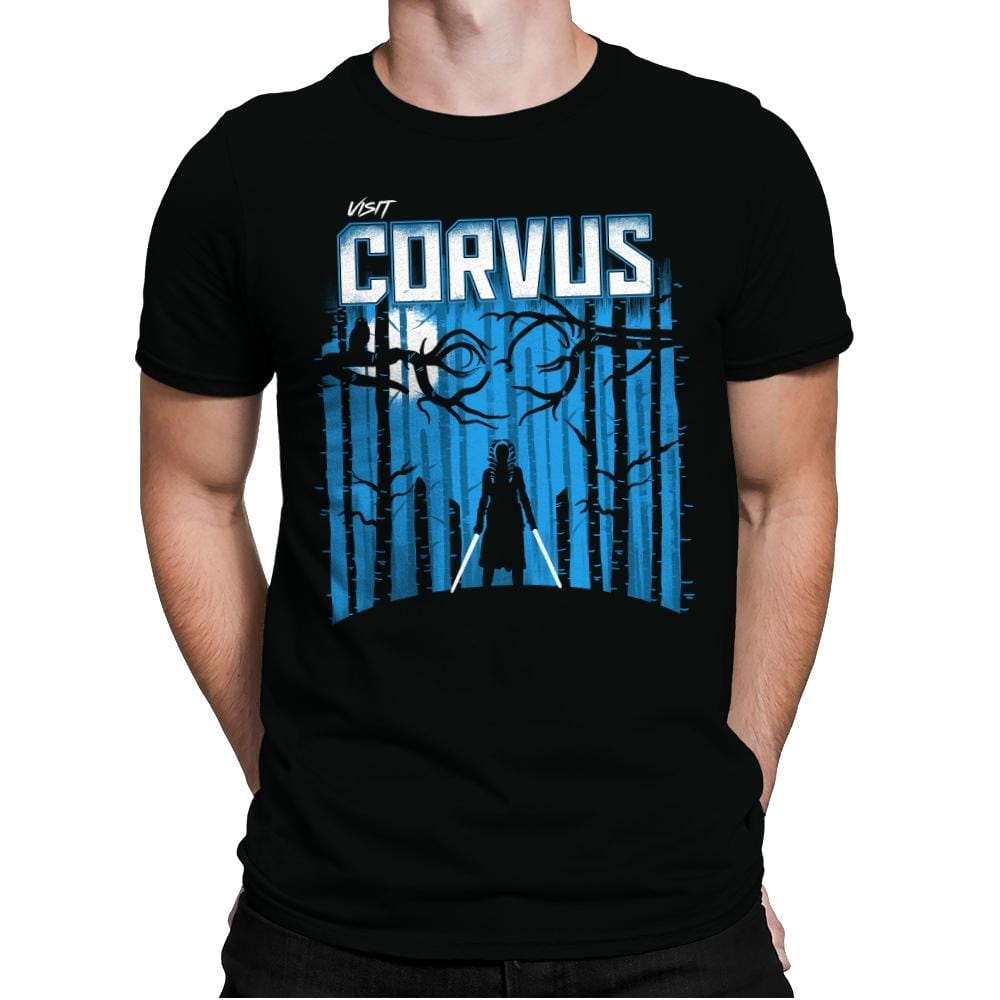 Visit Corvus - Mens Premium T-Shirts RIPT Apparel Small / Black