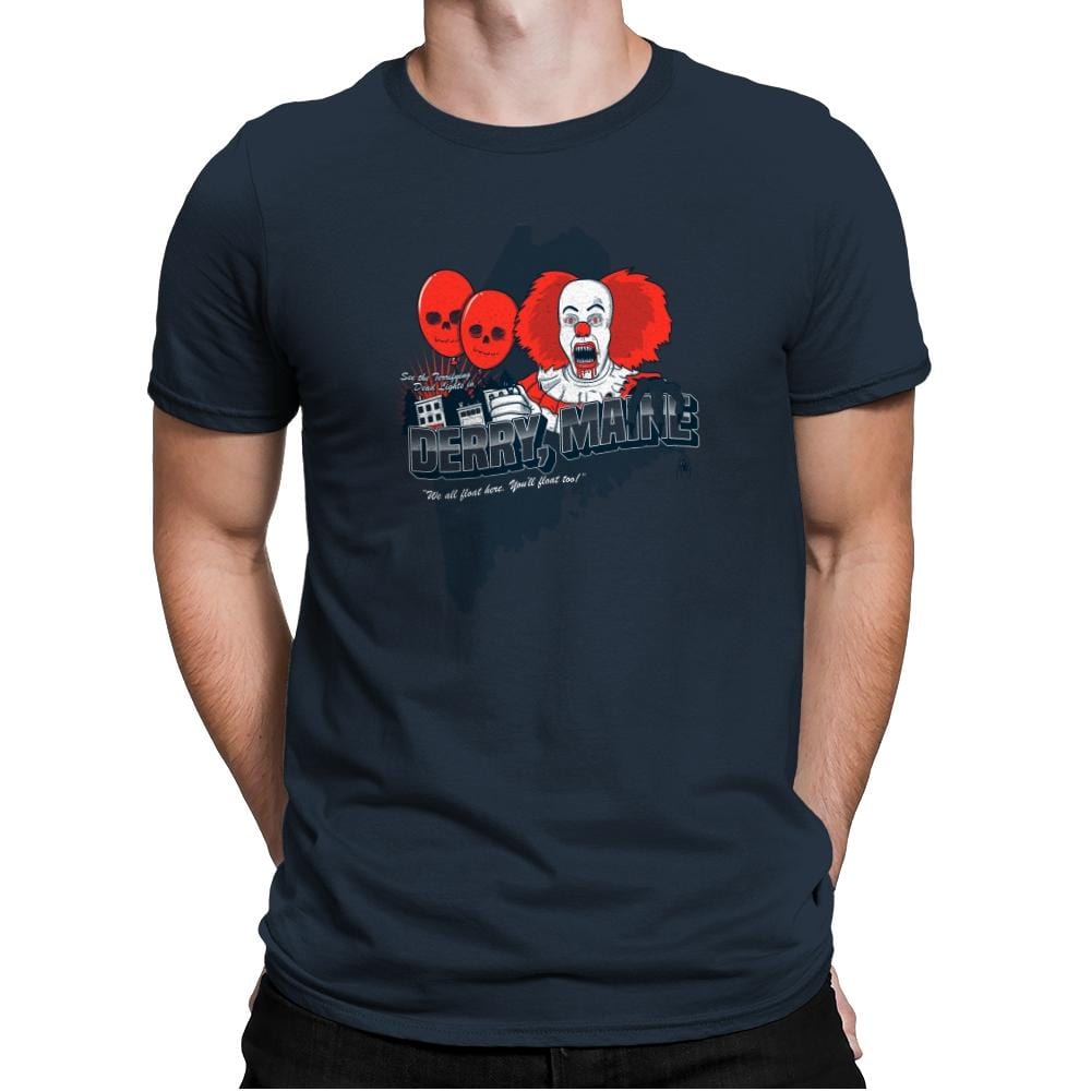 Visit Derry Maine Exclusive - Mens Premium T-Shirts RIPT Apparel Small / Indigo