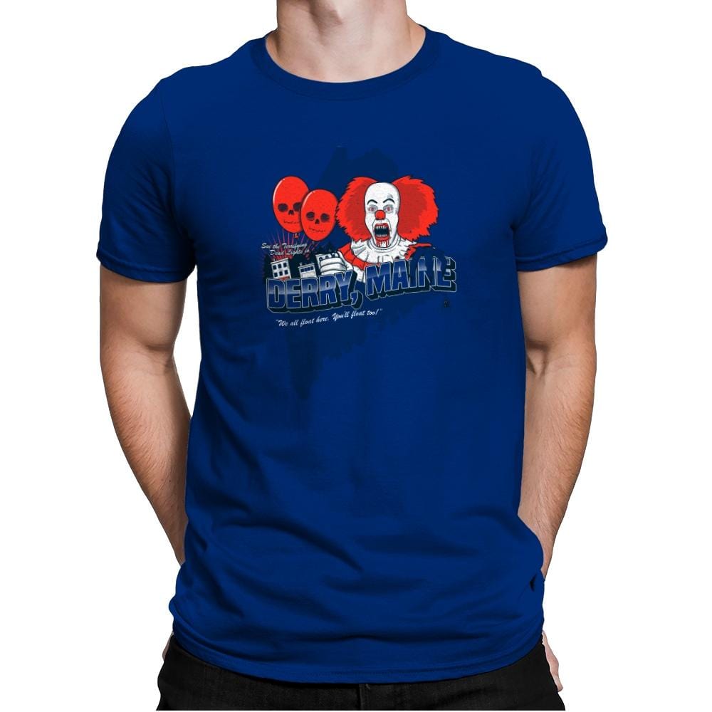 Visit Derry Maine Exclusive - Mens Premium T-Shirts RIPT Apparel Small / Royal
