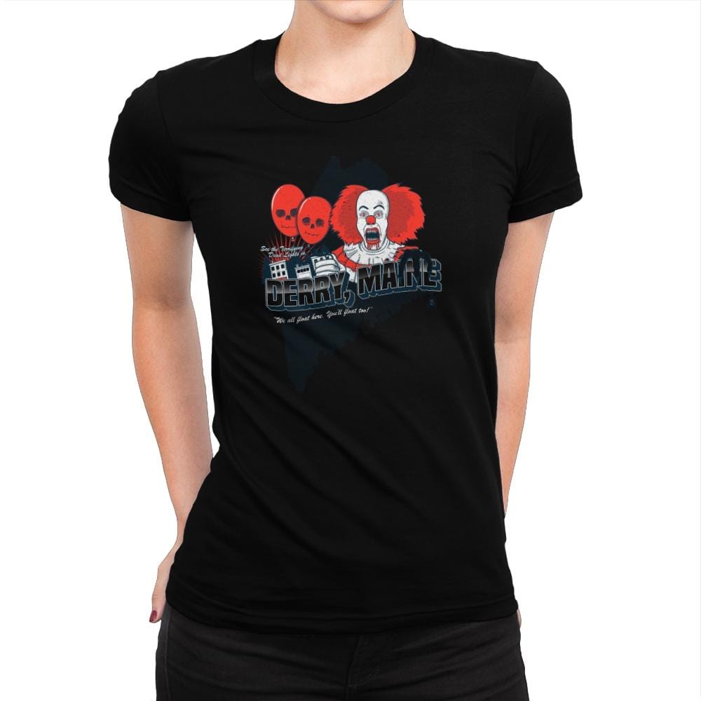 Visit Derry Maine Exclusive - Womens Premium T-Shirts RIPT Apparel Small / Indigo