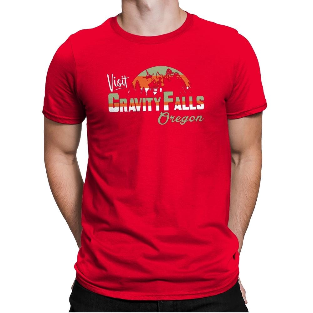 Visit Falls - Mens Premium T-Shirts RIPT Apparel Small / Red