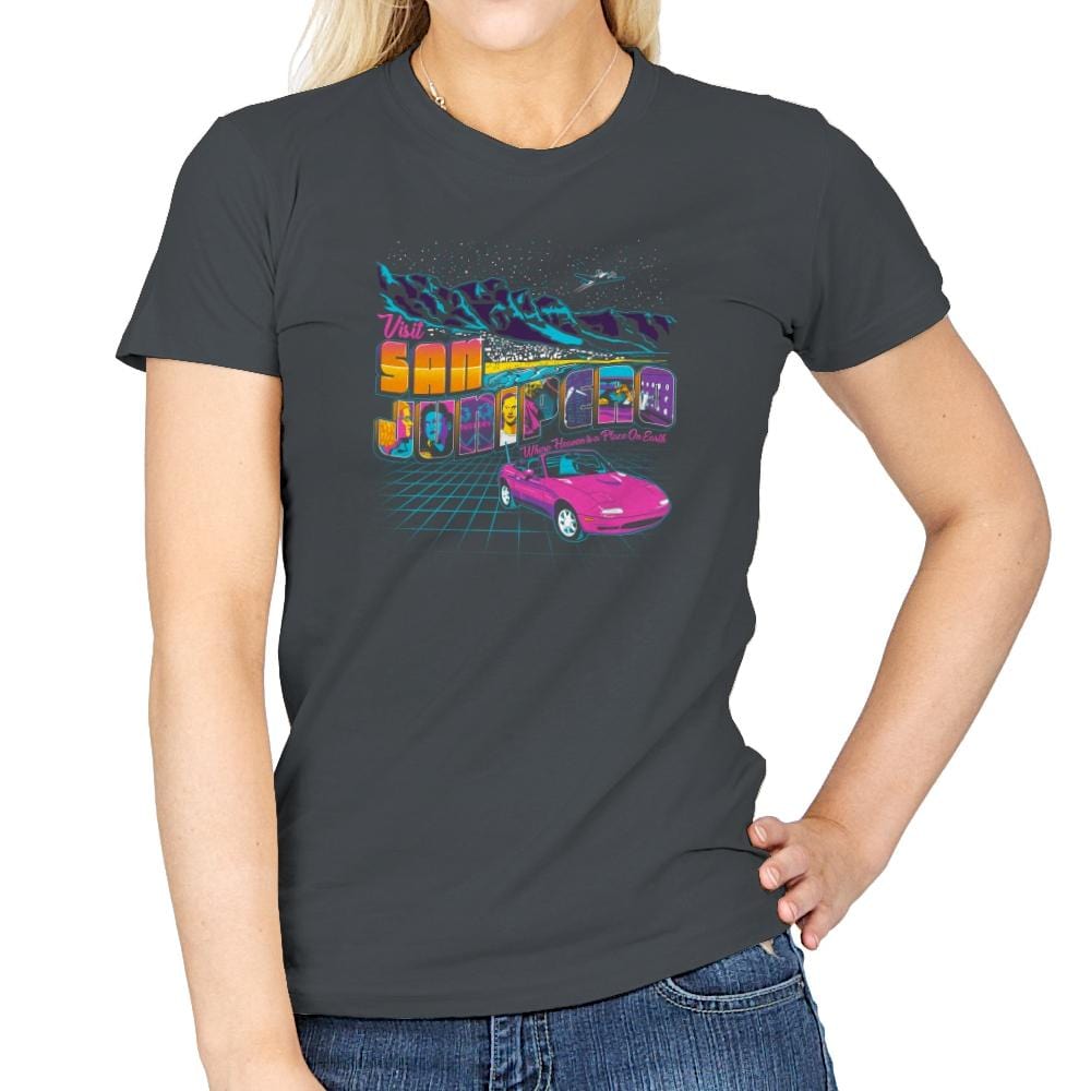 Visit Heaven Exclusive - Womens T-Shirts RIPT Apparel Small / Charcoal